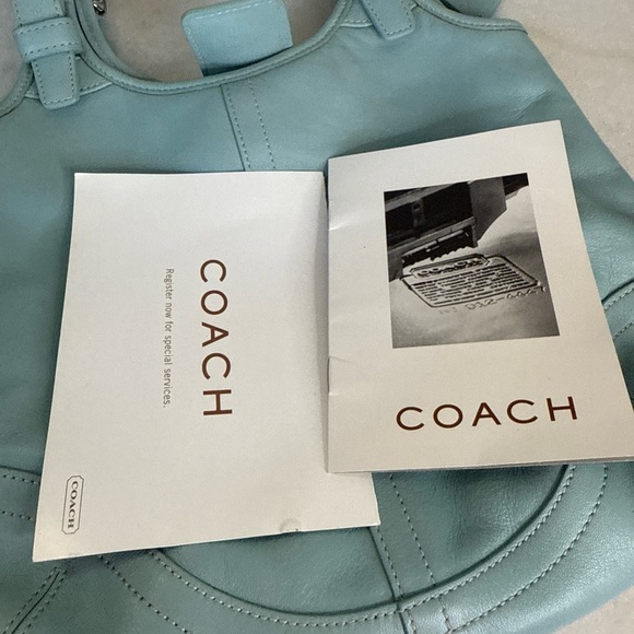 Coach Vtg Soho Soft Blue Leather Shoulder Hobo Bag 4983 Classic Purse 2003 Y2K - Picture 12 of 14